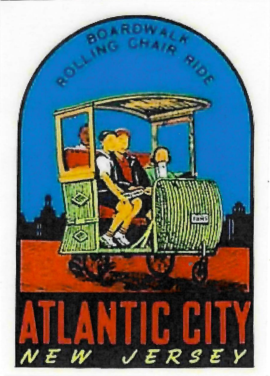 (image for) New Jersey (5) Atlantic City Vintage Vacation Sticker